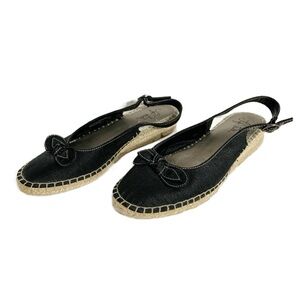 Life Stride Rica Too Espadrille Slingback Sandals Jute Wedge Heel Bow Detail ⬛️